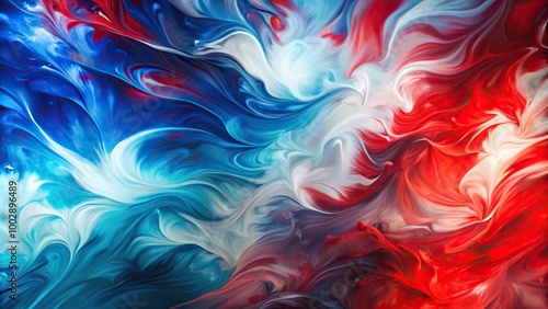 Abstract art with red white and blue colors Medium Shot