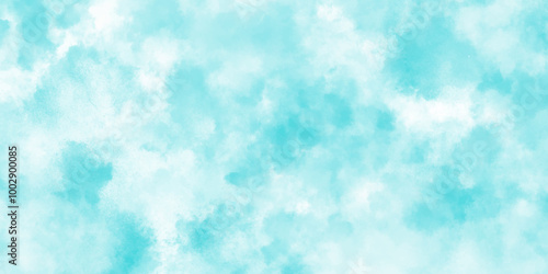 abstract cloud and vapor texture background. white and blue smoke aquarelle smudge illustration smooth grungy smokey light pastel colors ink glow. white color powder explosion .	
