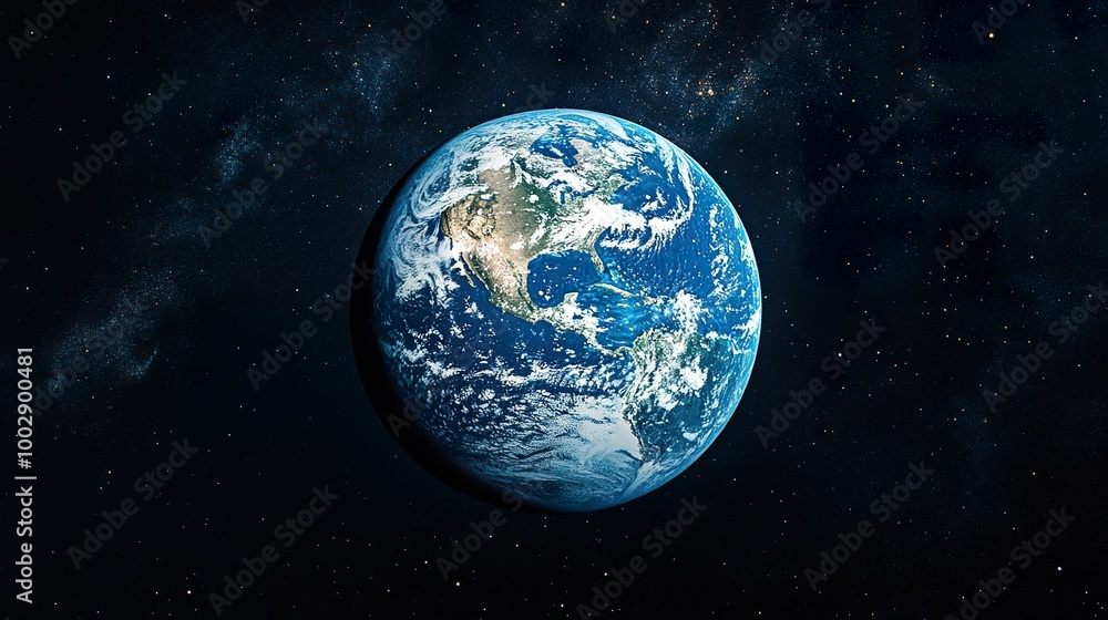 Fototapeta premium Earth in Full Rotation from Space
