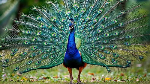 4K Peacock Displaying Feathers | Vibrant Wildlife in Nature