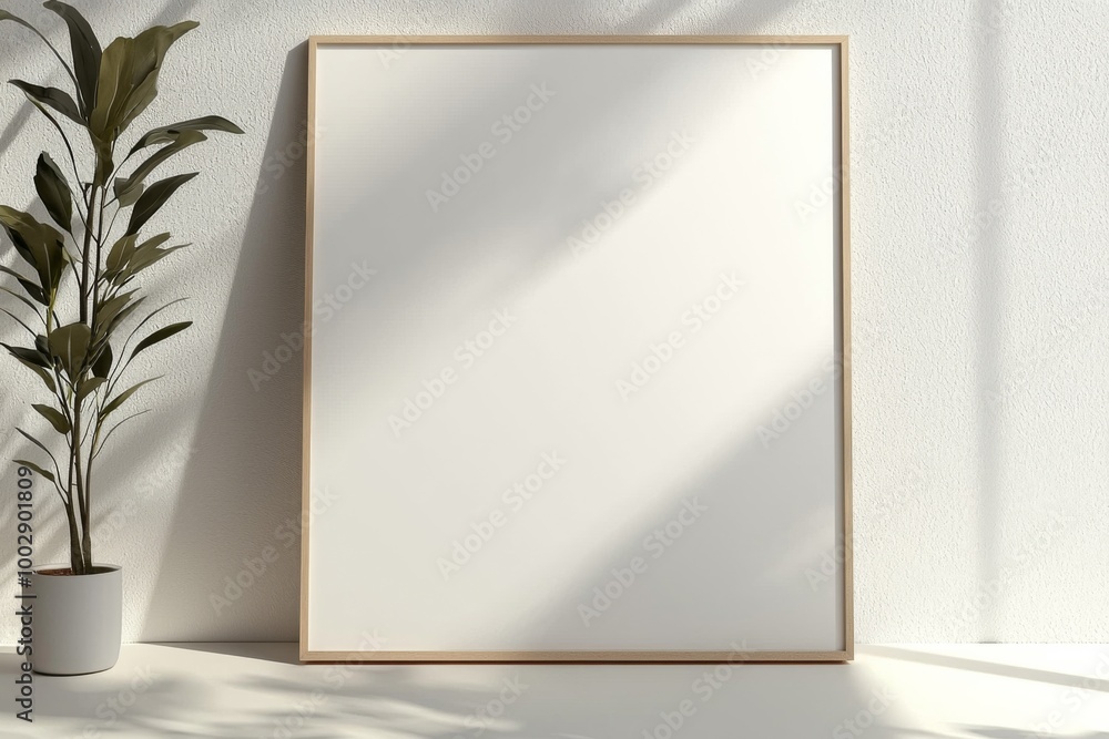 A3 Poster Mockup on White Background created with Generative AI A3 Poster Mockup on White Background created with Generative AI