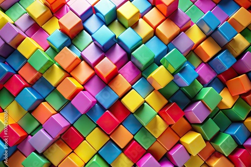 abstract background made of colorful cubes