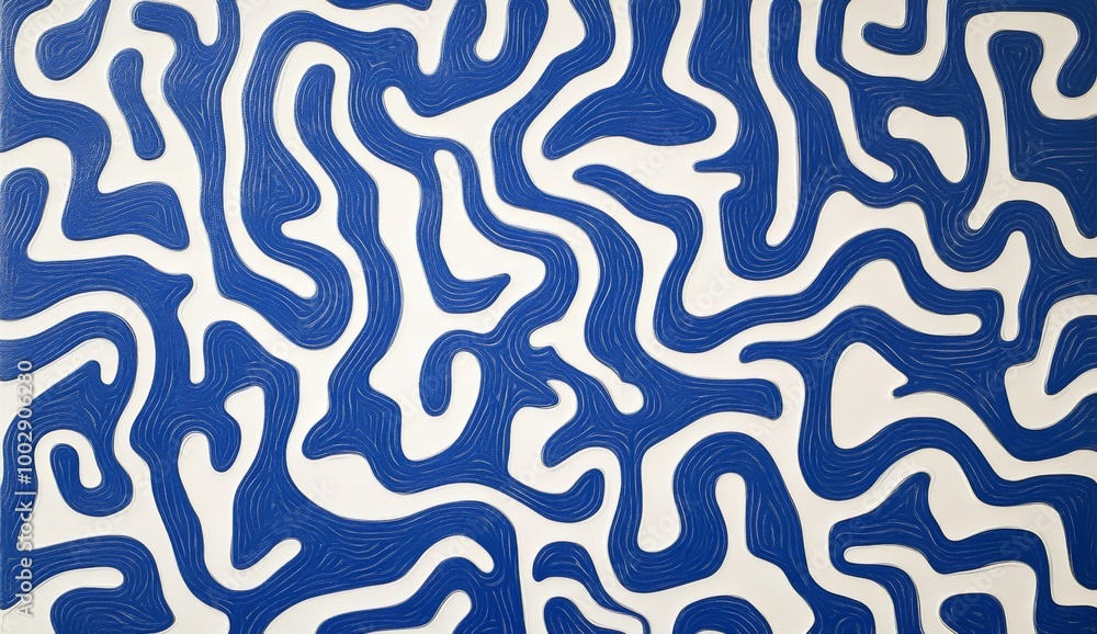 azure and white pattern of squiggles azure and white pattern of squiggles