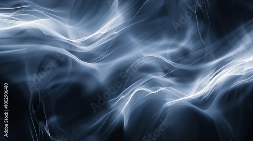 A blue and white image of a flame with a dark background