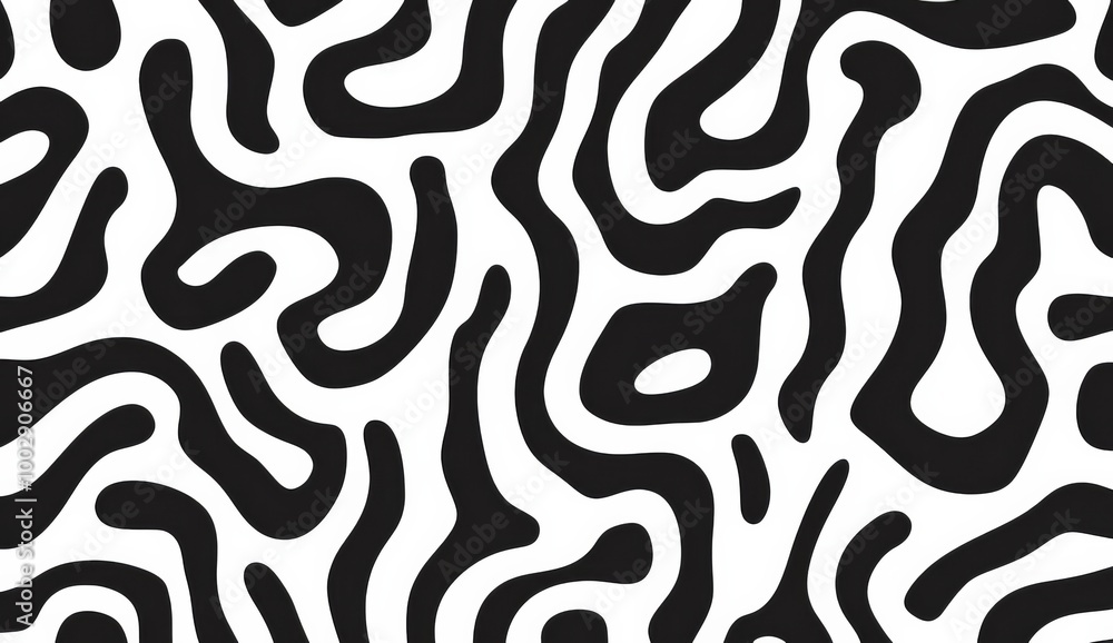 black and white pattern of squiggles black and white pattern of squiggles