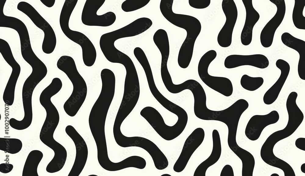 black and white pattern of squiggles black and white pattern of squiggles