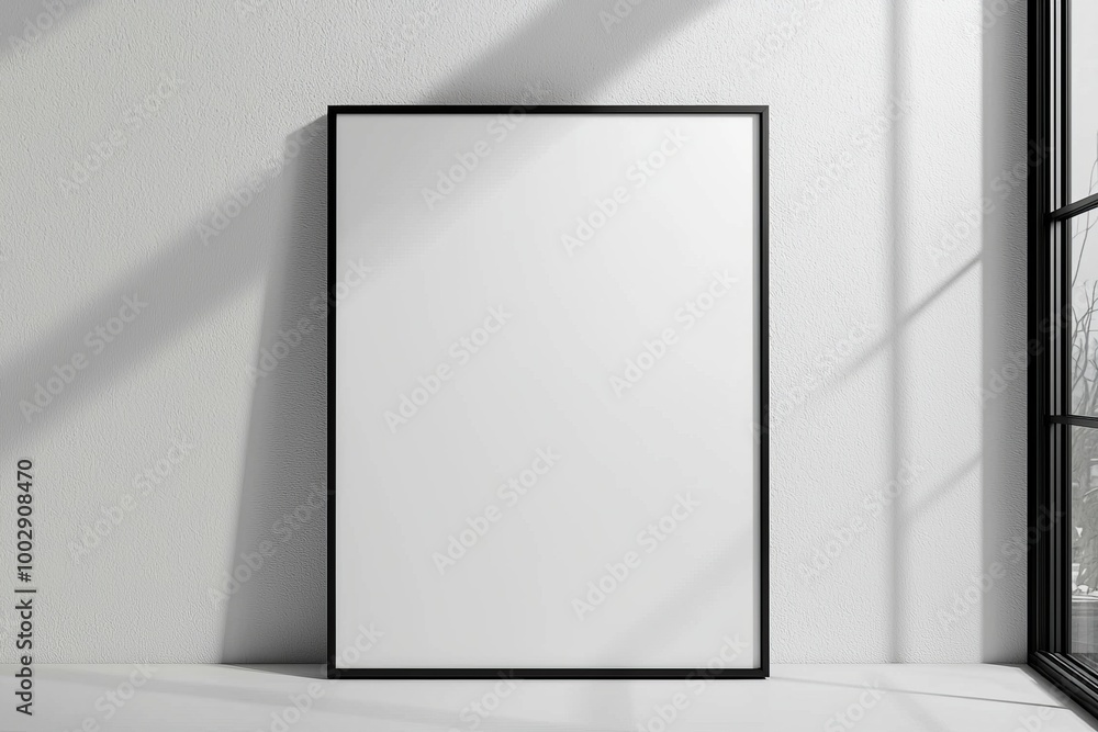 A3 Poster Mockup on White Background created with Generative AI A3 Poster Mockup on White Background created with Generative AI