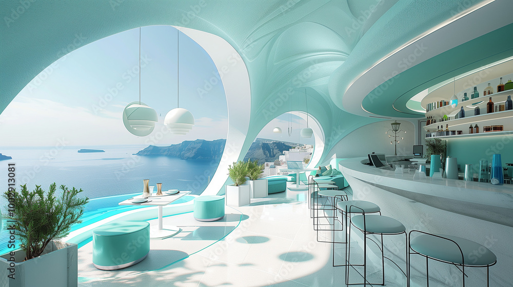 Fototapeta premium Beach bar Interior design