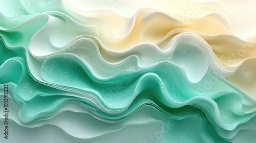 Wallpaper Mural Modern Gradient Background in Pale Mint Green and Cream for Stylish Designs Torontodigital.ca