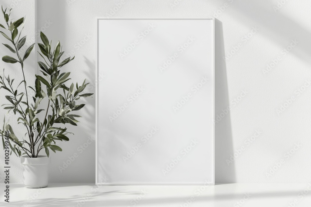 A3 Poster Mockup on White Background created with Generative AI A3 Poster Mockup on White Background created with Generative AI