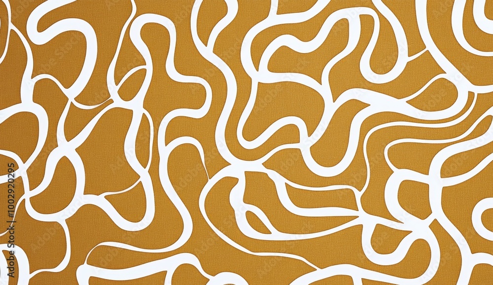 sandybrown and white pattern of squiggles on a plain white background sandybrown and white pattern of squiggles on a plain white background