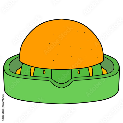 lemon squeezer illustration hand drawn isolated vector
