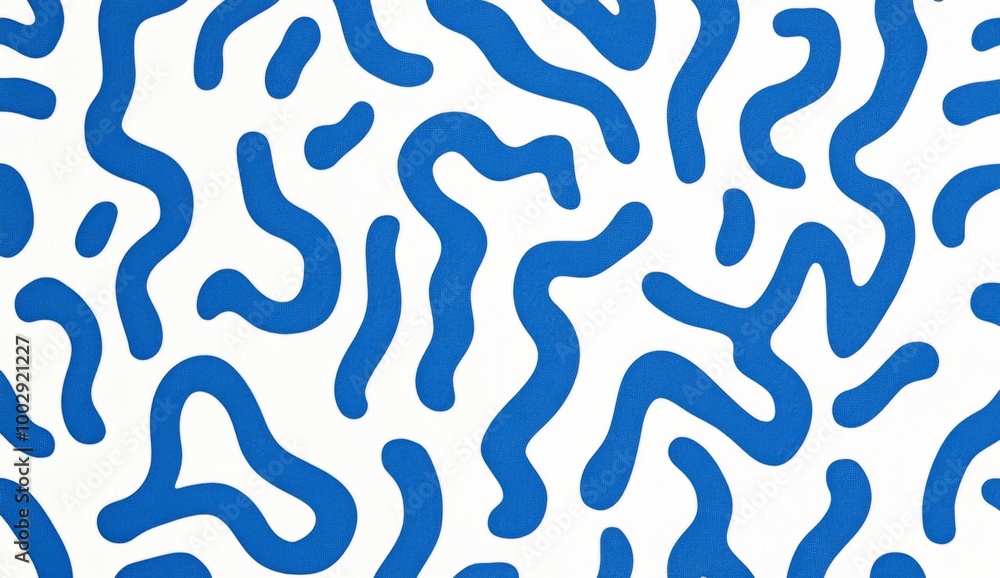 A slateblue and white pattern of squiggles 