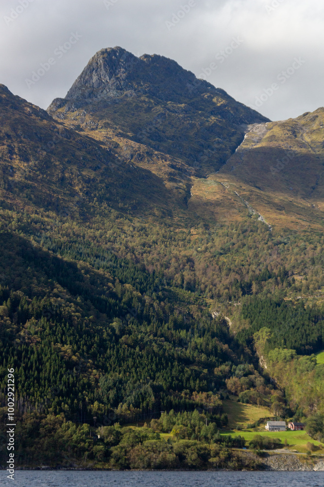 Fototapeta premium mountain landscape with lake
