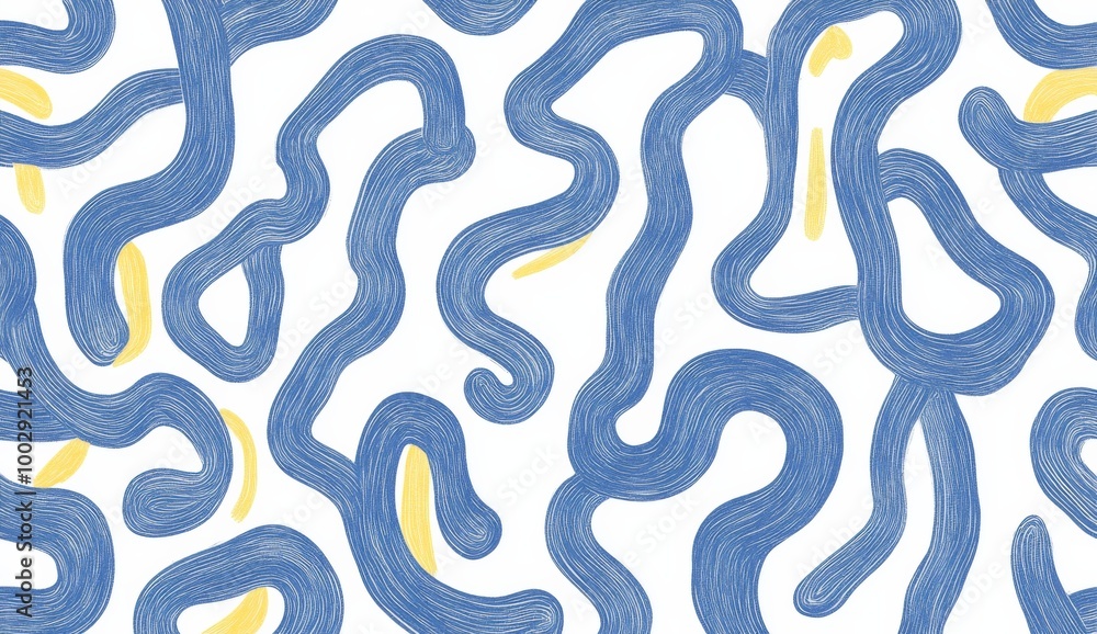 A slateblue and white pattern of squiggles A slateblue and white pattern of squiggles