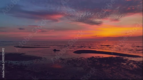 sunset over the sea