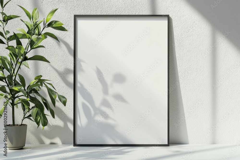 A3 Poster Mockup on White Background created with Generative AI A3 Poster Mockup on White Background created with Generative AI