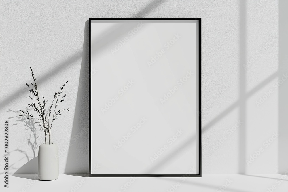 A3 Poster Mockup on White Background created with Generative AI A3 Poster Mockup on White Background created with Generative AI