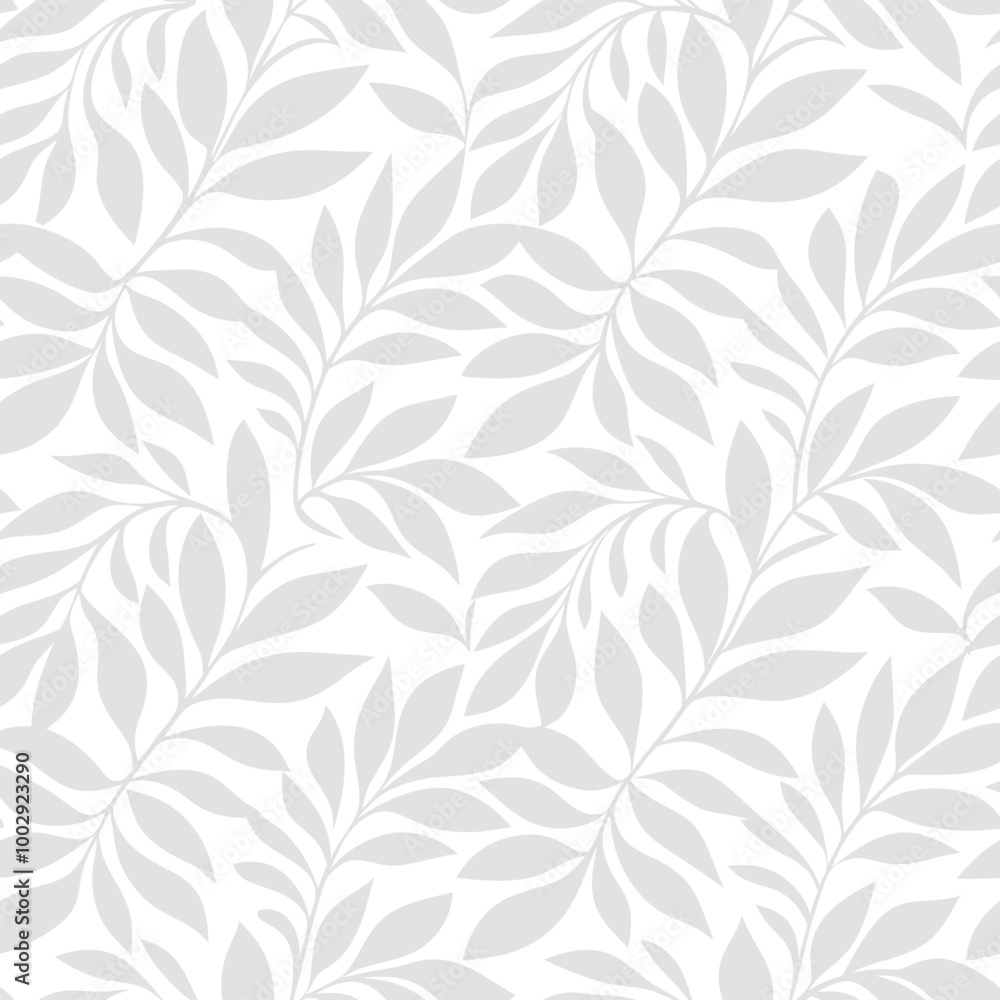 Seamless floral pattern with leaves vector Seamless floral pattern with leaves vector