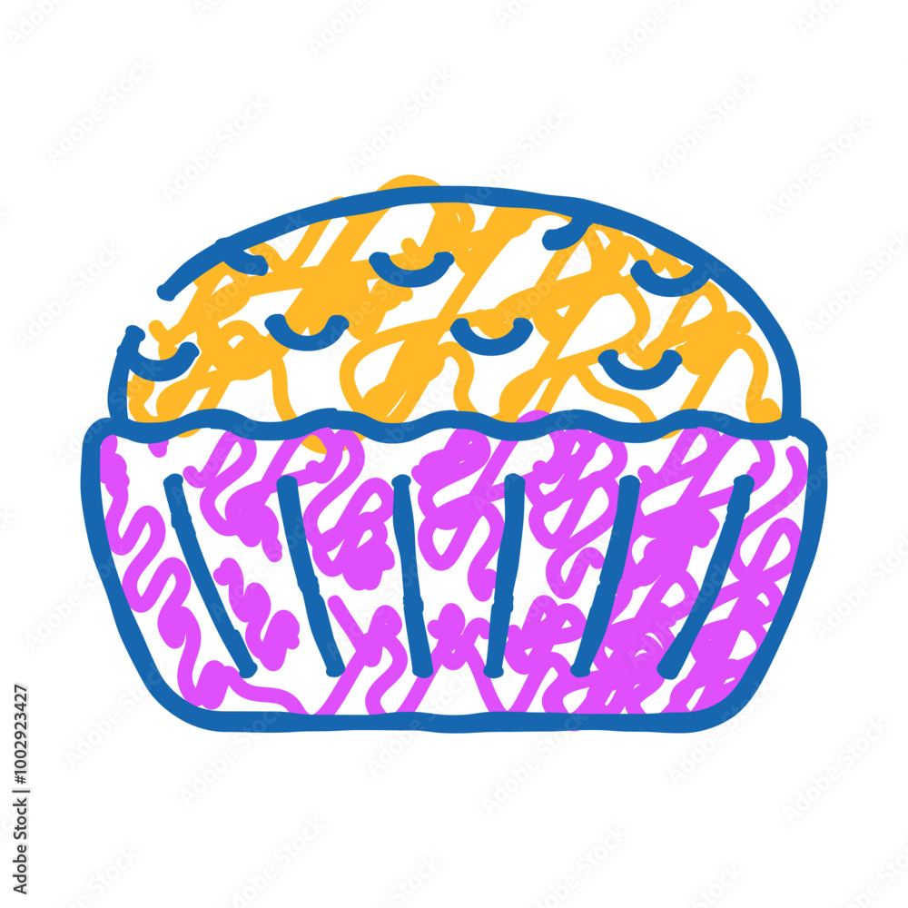 muffin desert doodle icon sketch vector. muffin desert sign. isolated symbol illustration muffin desert doodle icon sketch vector. muffin desert sign. isolated symbol illustration