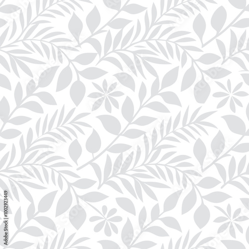 Seamless floral pattern with leaves vector