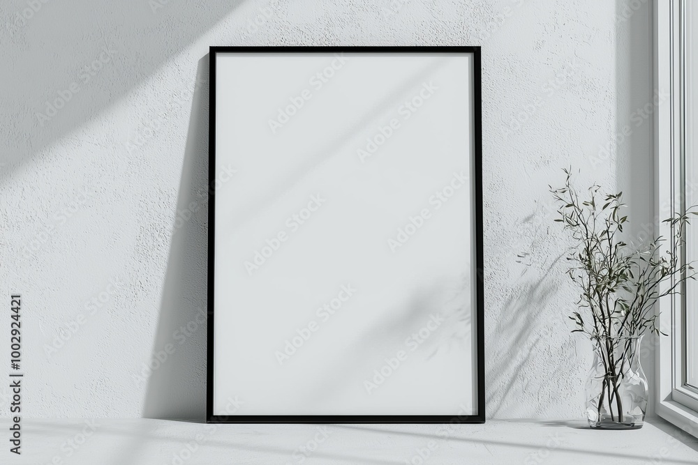 A3 Poster Mockup on White Background created with Generative AI A3 Poster Mockup on White Background created with Generative AI
