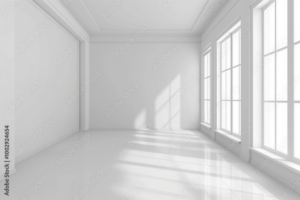 A white room with a white wall and white ceiling A white room with a white wall and white ceiling