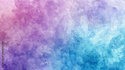 Abstract Watercolor Background - Purple and Blue Hues, Digital Painting, Organic Shapes, Watercolor Texture, Purple, Blue, Abstract