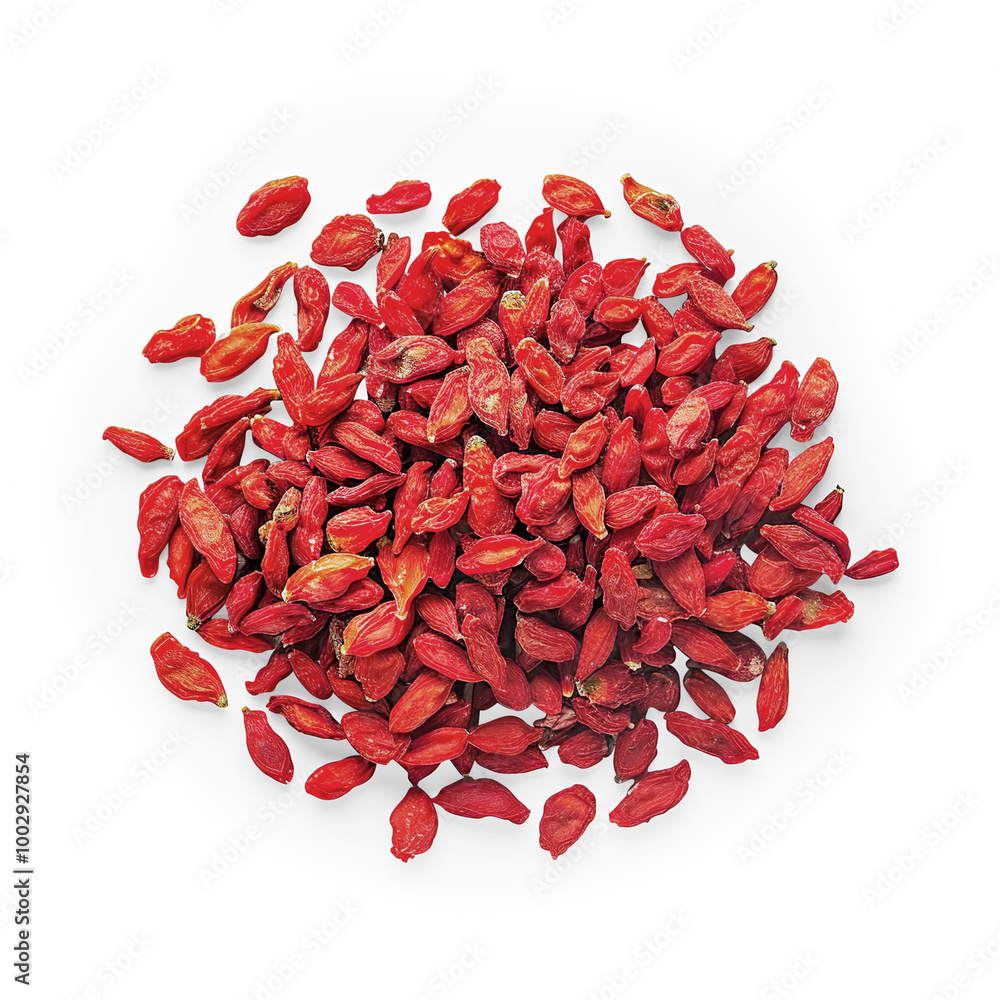 Pile of Dried Gobi Berries on a Transparent Background Pile of Dried Gobi Berries on a Transparent Background