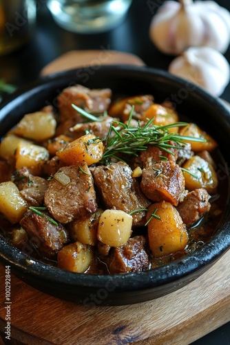 Rojões: A pork dish from Northern Portugal, typically braised with garlic, wine, and spices.