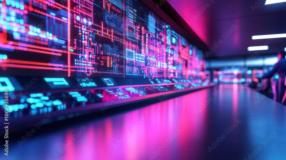 Futuristic control panel with glowing circuitry and vibrant colors, ideal for tech-related projects or digital art. Futuristic control panel with glowing circuitry and vibrant colors, ideal for tech-related projects or digital art.