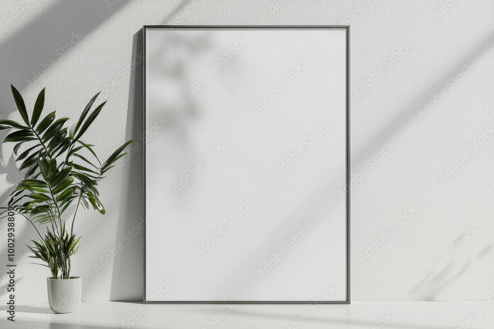 A3 Poster Mockup on White Background created with Generative AI A3 Poster Mockup on White Background created with Generative AI
