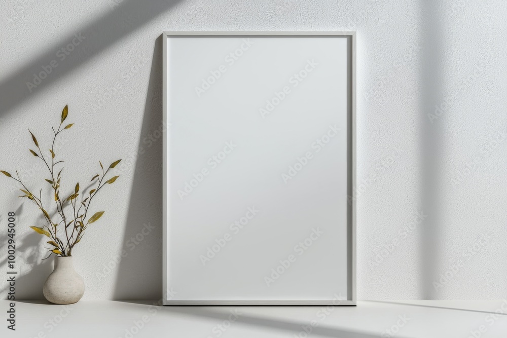 A3 Poster Mockup on White Background created with Generative AI A3 Poster Mockup on White Background created with Generative AI