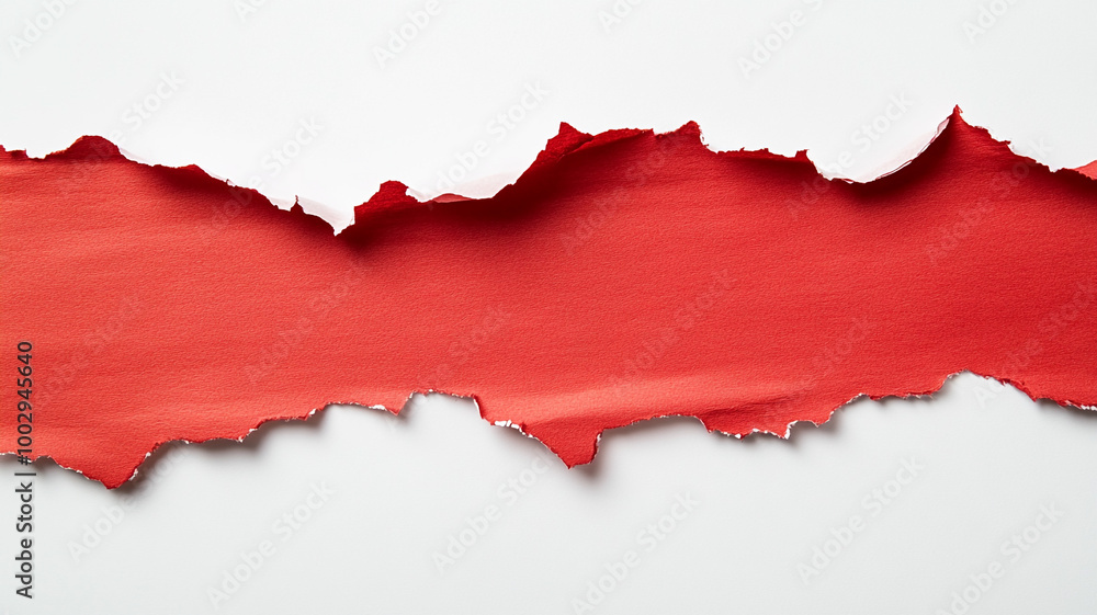 red torn paper on white background. red torn paper on white background.