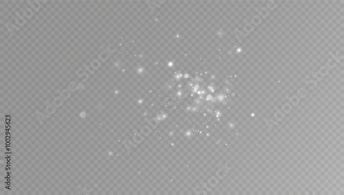 Glow light effect. Vector illustration. Christmas flash. dust	