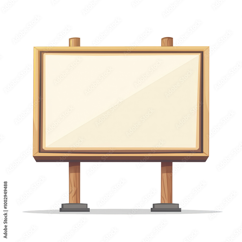 blank wooden billboard stands on solid base, ready for messages or advertisements. Its clean design offers versatile space for creativity and communication blank wooden billboard stands on solid base, ready for messages or advertisements. Its clean design offers versatile space for creativity and communication