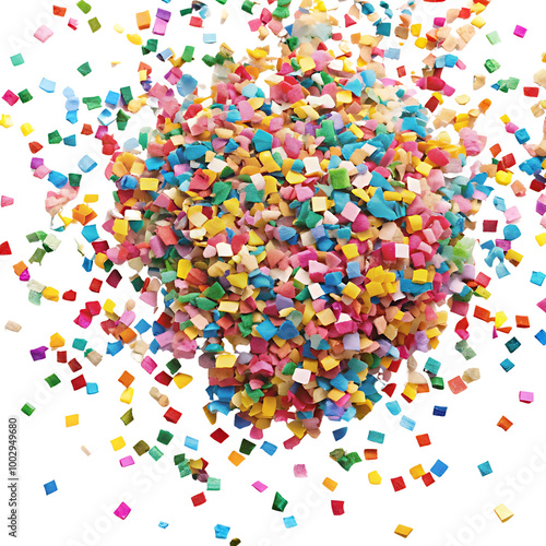 Colorful Confetti on Transparent Background