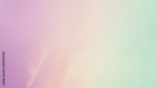 Soft pink, purple, and green hues blend in the sky, creating a dreamy and serene ambiance perfect for a romantic design. Ideal for calming digital art or social media posts