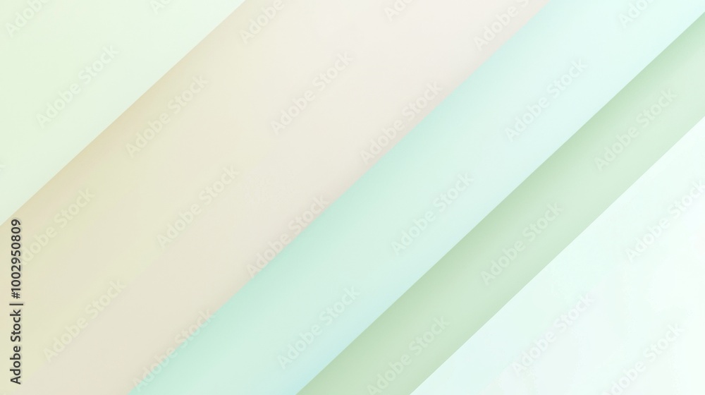 Obraz premium Captivating geometric background with soft green and beige stripes blending elegantly, perfect for design projects like banners, wallpapers, and posters
