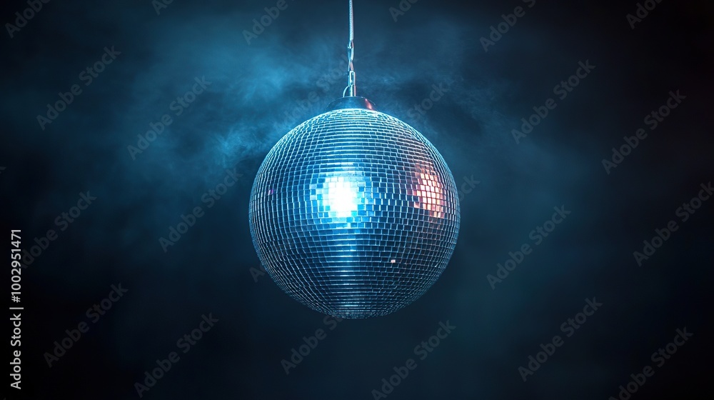Fototapeta premium Disco Ball with Reflections and Light Play