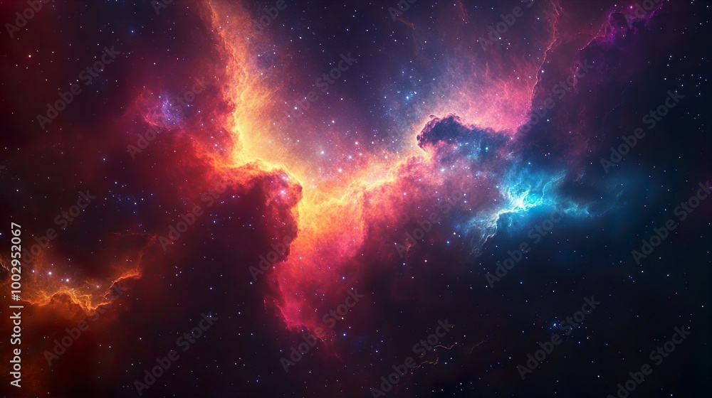 Obraz premium Vibrant 4K Wallpaper Featuring Beautiful Nebula Images for Desktops Images