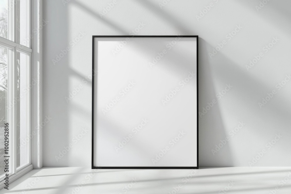 A3 Poster Mockup on White Background created with Generative AI A3 Poster Mockup on White Background created with Generative AI