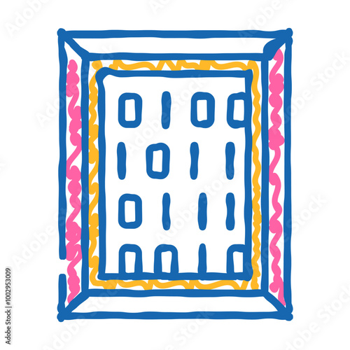 digital picture doodle icon sketch vector. digital picture sign. isolated symbol illustration