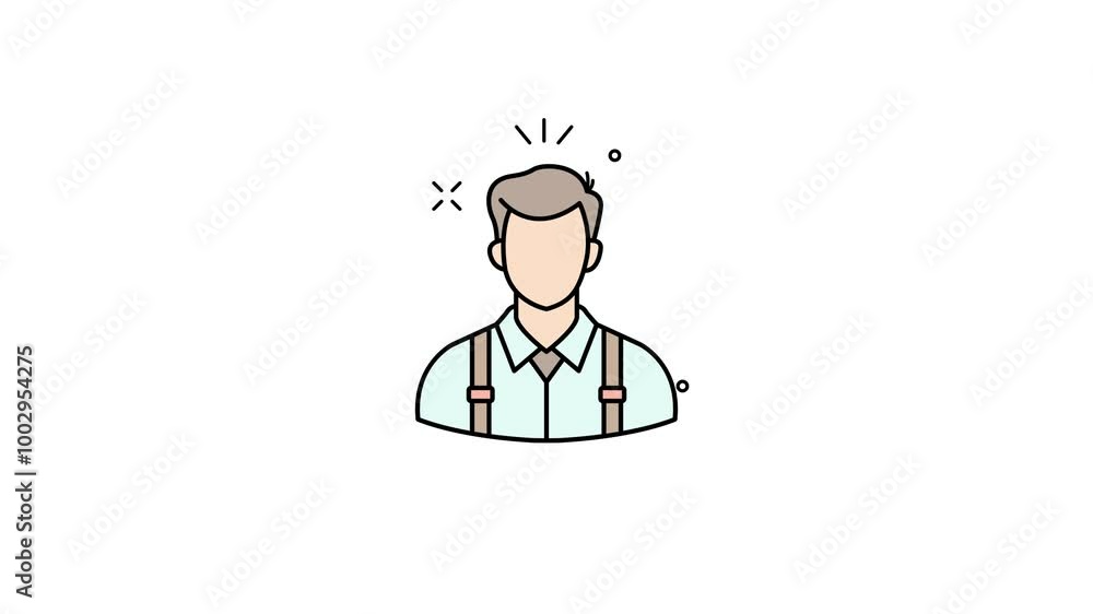 Animated of businessman icon motion graphic animation. user avatar people concept icon animation Animated of businessman icon motion graphic animation. user avatar people concept icon animation