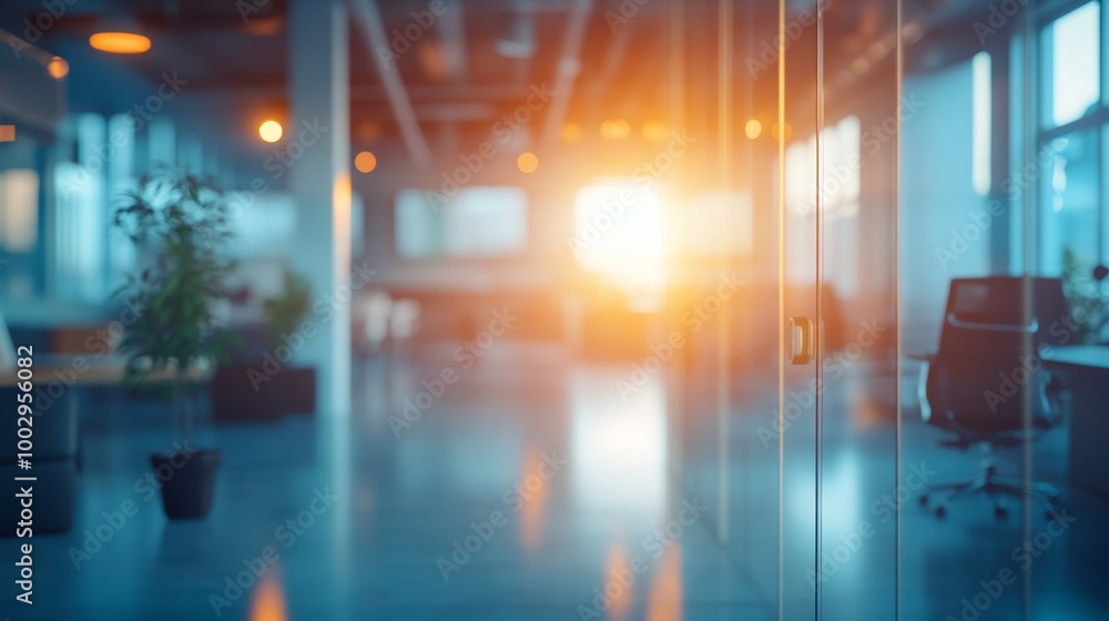 Futuristic tech company open office space designed for collaboration and virtual meetings Futuristic tech company open office space designed for collaboration and virtual meetings