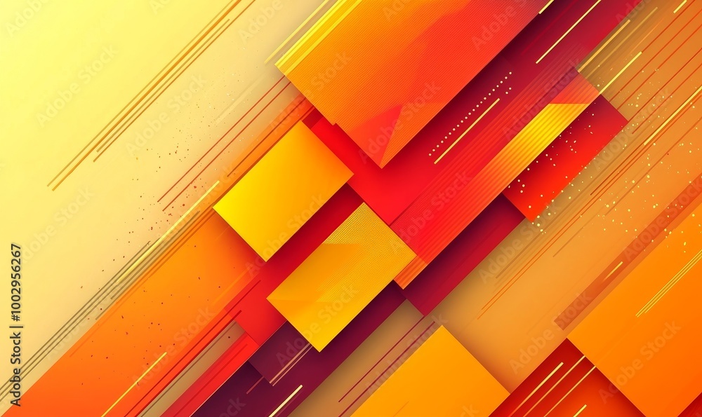 Abstract orange and yellow geometric background. Modern concept for graphic design, background, web design, poster, banner, book, slideshow. , Generative AI Abstract orange and yellow geometric background. Modern concept for graphic design, background, web design, poster, banner, book, slideshow. , Generative AI
