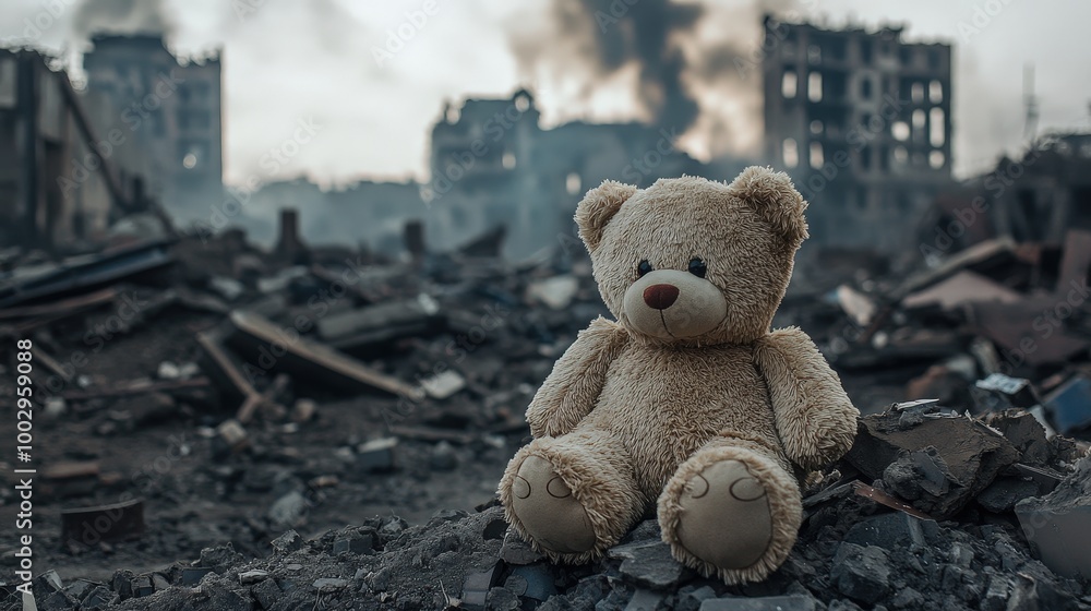Innocence Amidst Chaos: Teddy Bear in a War-Torn World Innocence Amidst Chaos: Teddy Bear in a War-Torn World
