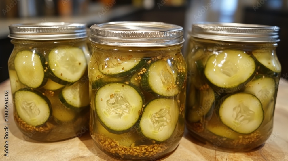 Deliciously sour pickled cucumbers, made through fermentation. Deliciously sour pickled cucumbers, made through fermentation.