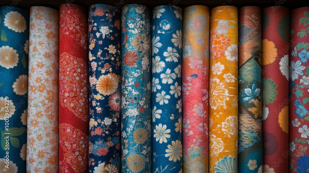 Colorful vibrant and vivid Traditional Japanese fabric pattern. Colorful vibrant and vivid Traditional Japanese fabric pattern.
