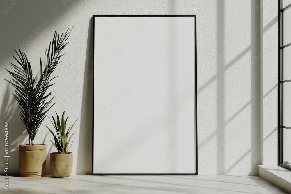 A3 Poster Mockup on White Background created with Generative AI A3 Poster Mockup on White Background created with Generative AI